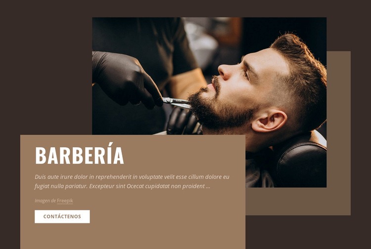 Barberos y peluquería Plantilla de una página