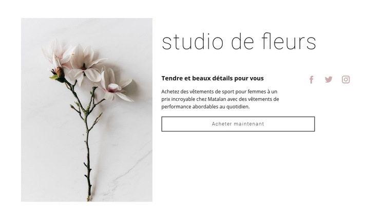 Salon de fleurs Page de destination