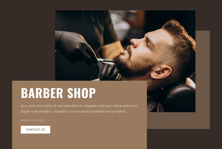 Barbers and barbershop Homepage Design