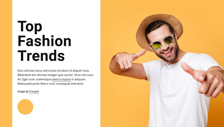 Top fashion trends Homepage Design