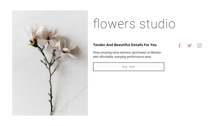 Flowers salon  HTML5 Template