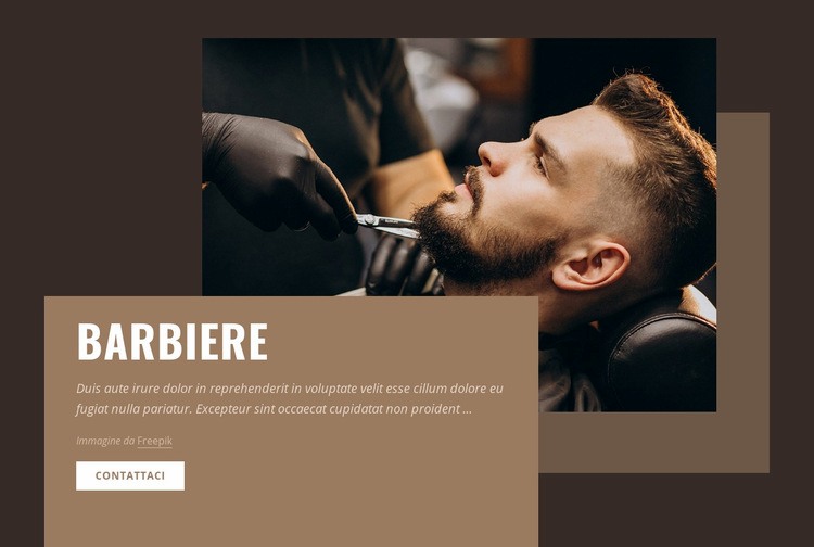 Barbieri e barbiere Mockup del sito web