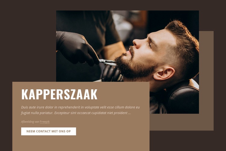 Kappers en kapperszaak CSS-sjabloon