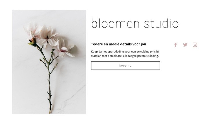 Bloemen salon HTML5-sjabloon