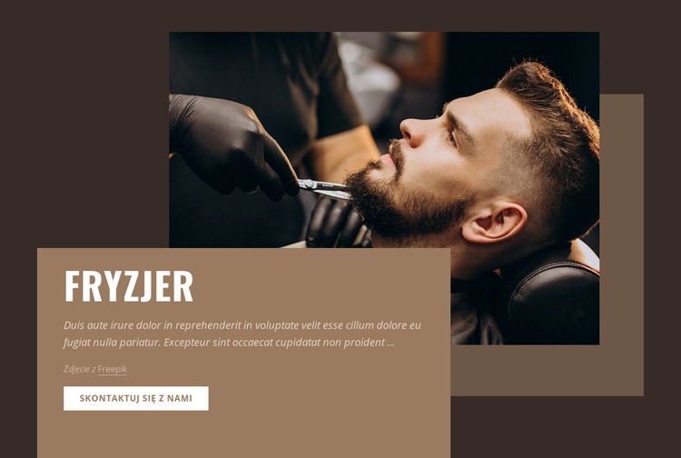 Fryzjer i zakład fryzjerski Kreator witryn internetowych HTML