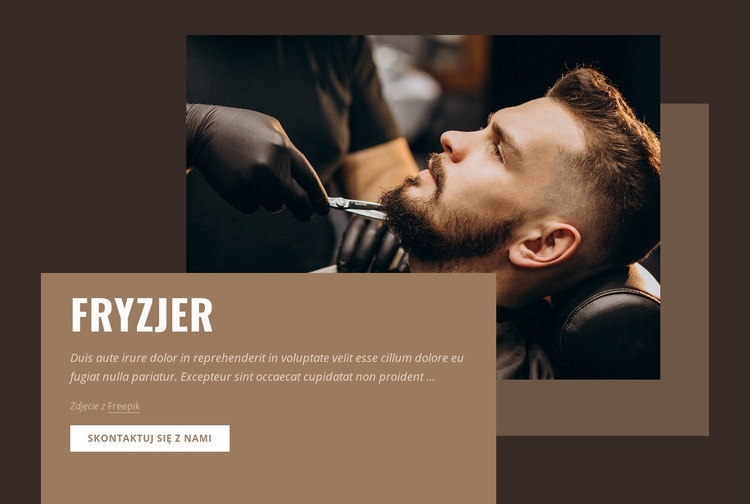 Fryzjer i zakład fryzjerski Projekt strony internetowej