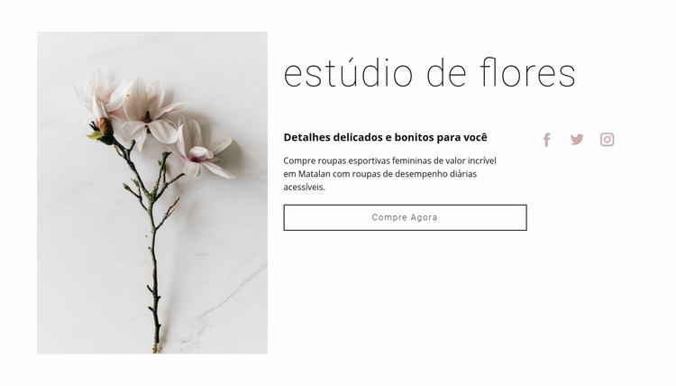 Salão de flores Template Joomla