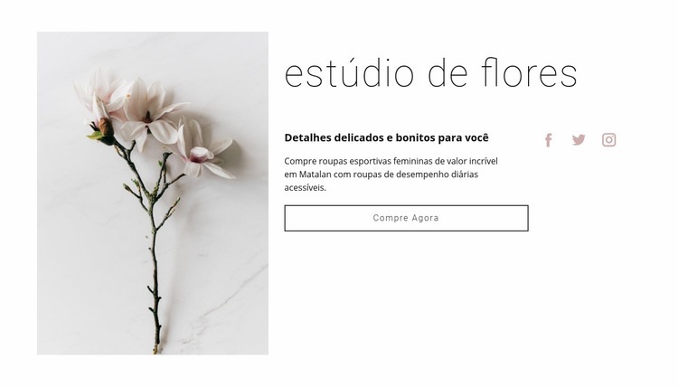 Salão de flores Modelo de uma página