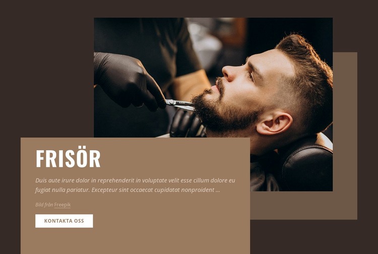 Frisör och frisör CSS -mall
