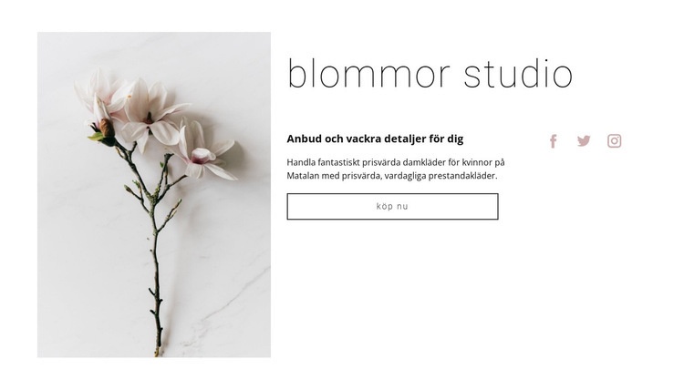 Blommor salong WordPress -tema