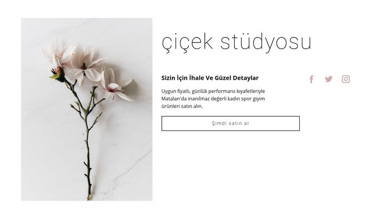 Çiçek salonu HTML5 Şablonu