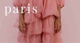 Paris Moda Haftası - Işlevsellik Tek Sayfalık Şablon