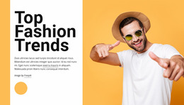 Top Fashion Trends - Webpage Layout