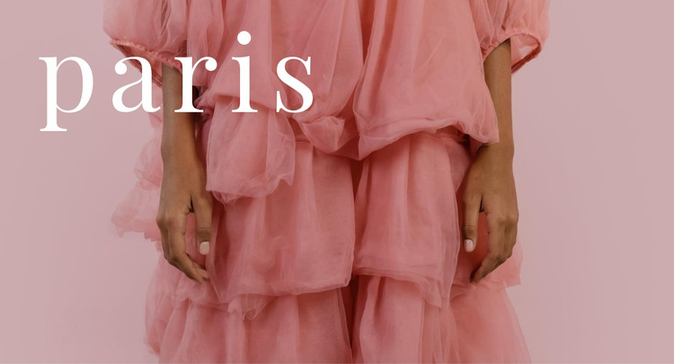 Paris fashion week Web Page Design