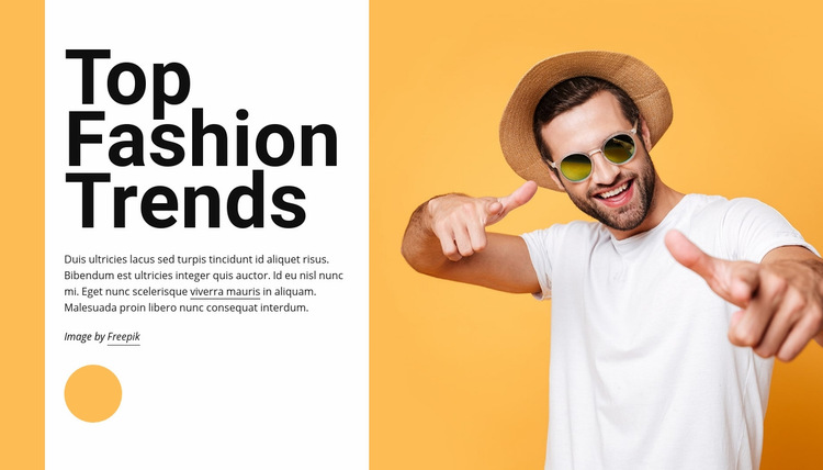 Top fashion trends Web Page Design