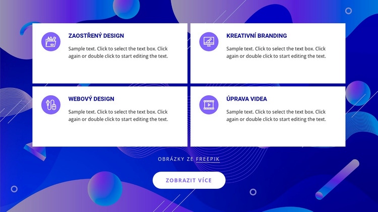 Služby designového studia Šablona webové stránky