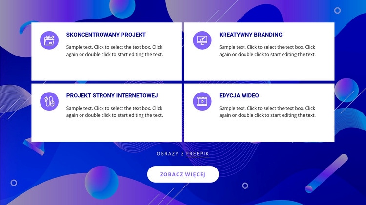 Usługi studia projektowego Makieta strony internetowej