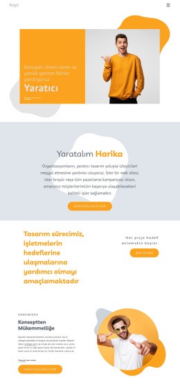 Unutulmaz Web Siteleri Yaratıyoruz Açılış Sayfası Şablonu