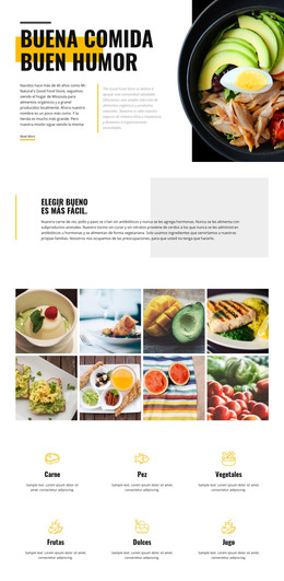 Sitio Web HTML Para Buen Humor Buena Comida