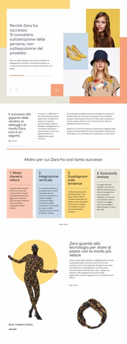 Zara Success Modello Sito Web Html5