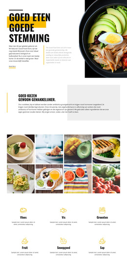 HTML-Website Voor Goed Humeur, Goed Eten