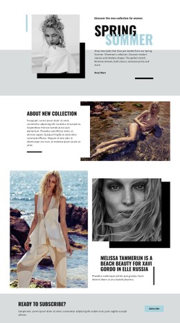 Beach Fashion CSS Template