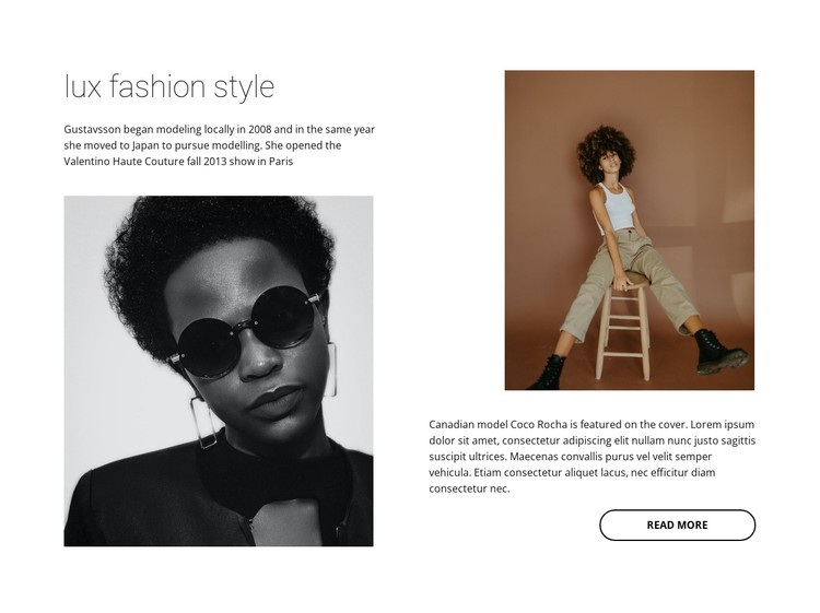 Lux fashion style CSS Template
