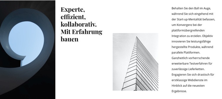 Architekturbüro Eine Seitenvorlage