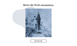 Rette Den Ozean Zusammen - Vollständig Responsive Vorlage
