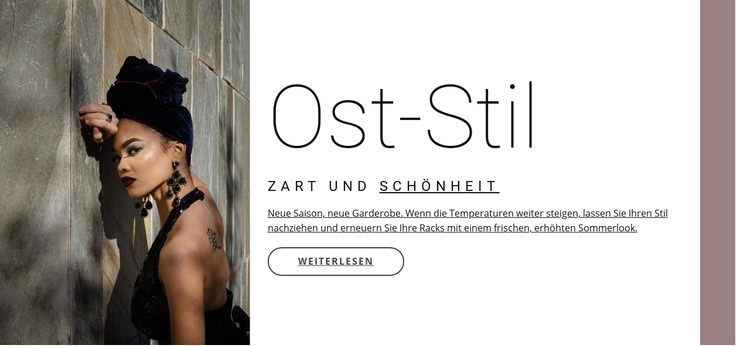 Oststil Website Builder-Vorlagen