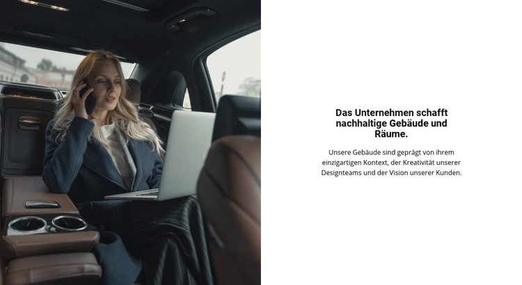 Geschäftsfrau Landing Page