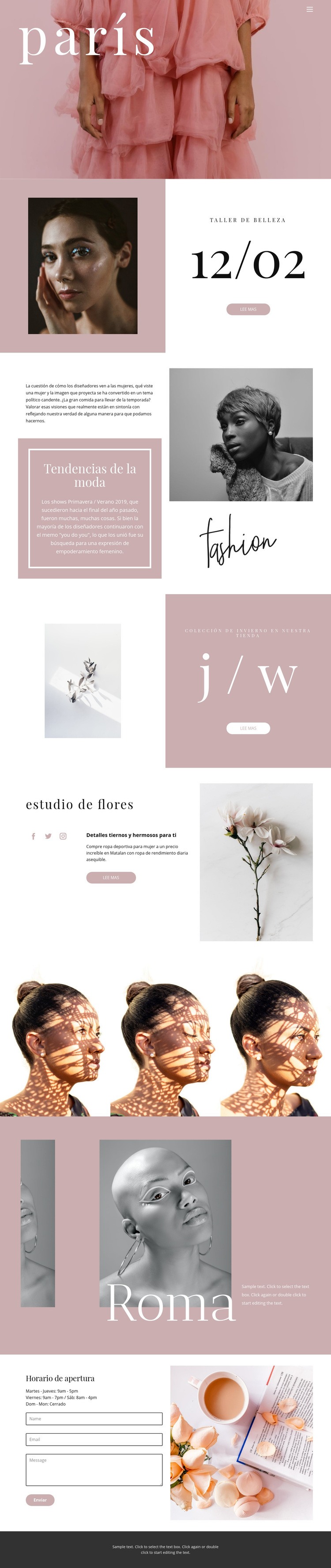 moda francesa Diseño de páginas web