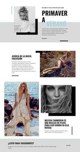 Moda De Playa - Maqueta De Sitio Web Psd