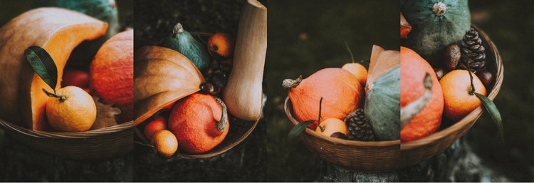 Galería con vegetales Página de destino