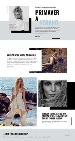 HTML De Arranque Para Moda De Playa