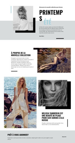 Conception De Sites Web Polyvalents Pour Mode De Plage