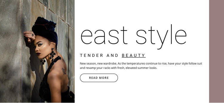 East style Homepage Design