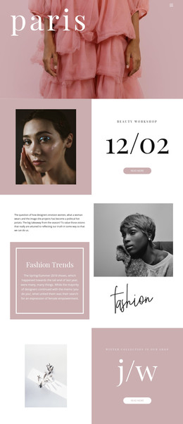 CSS Template For French Fashion