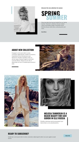 Beach Fashion - HTML5 Page Template