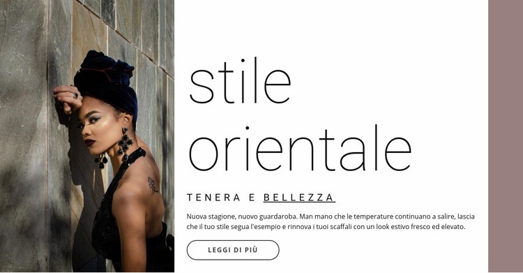 Stile orientale Mockup del sito web