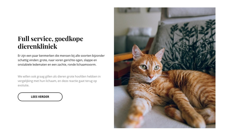 Innovatie huisdierenkliniek HTML-sjabloon