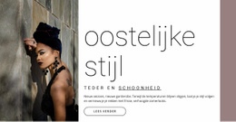 Responsieve Websjabloon Voor Oost-Stijl