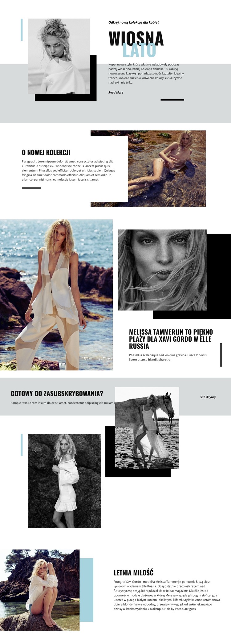 Moda plażowa Szablon HTML