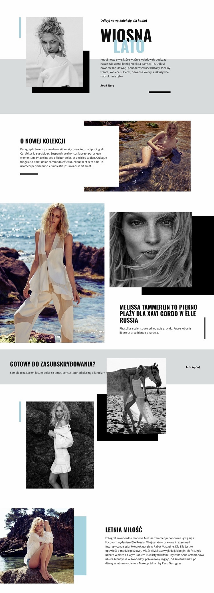 Moda plażowa Szablon HTML5