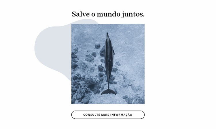 Salve o oceano juntos Maquete do site