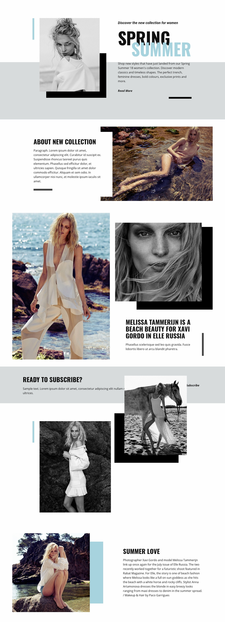 Beach Fashion Squarespace Template Alternative