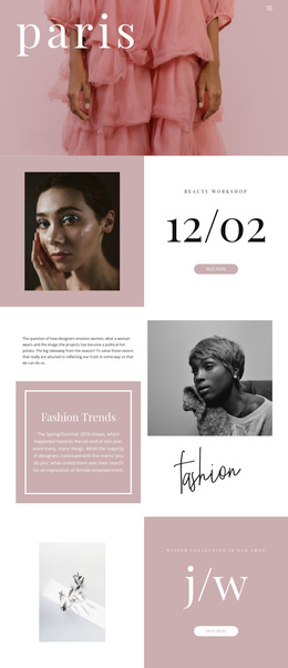 Free Online Template For French Fashion
