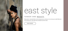 Responsive Web Template For East Style