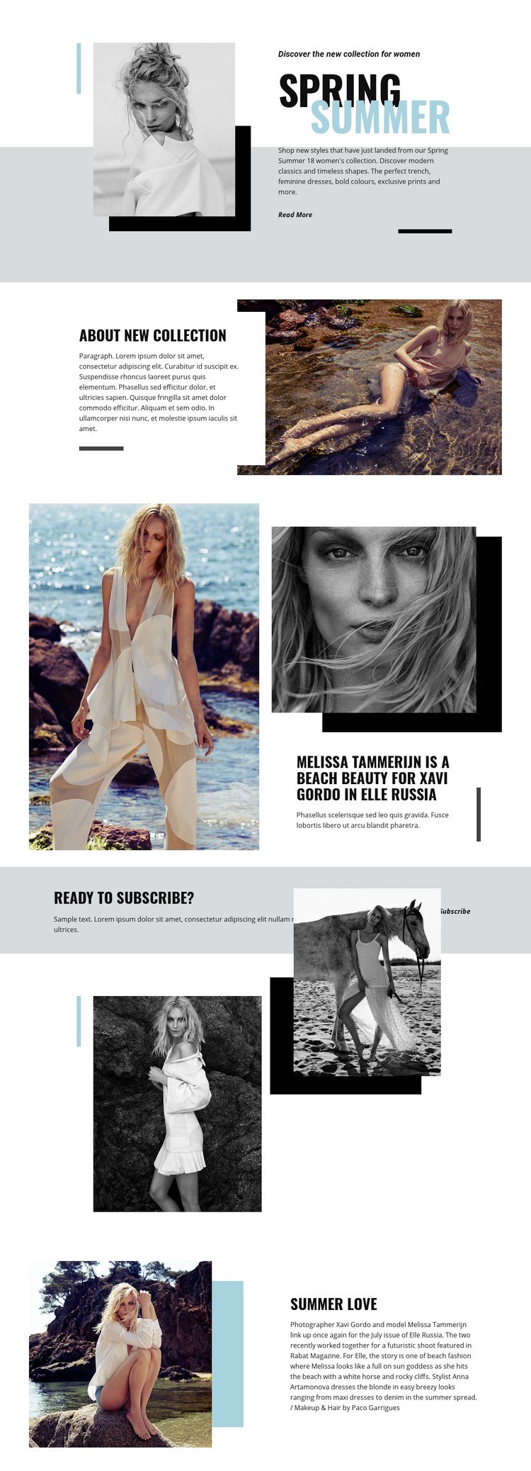 Beach Fashion Webflow Template Alternative