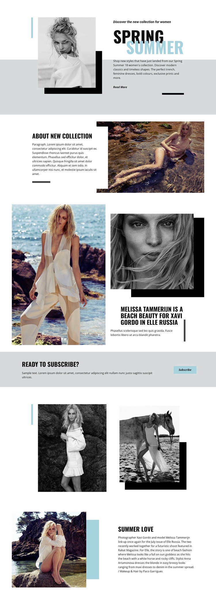 Beach Fashion Website Design